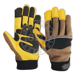 Work Safety Goat Leather Mechanics Gloves